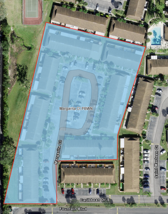 Map shows advisory in Margarita court highlighted in blue.