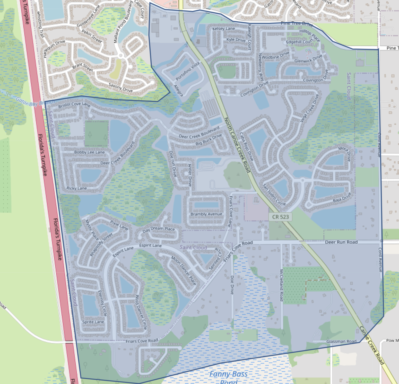 Map shows precautionary boil water advisory area highlighted in blue. 