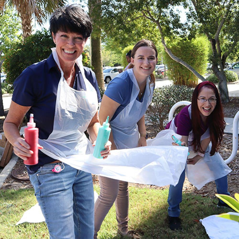 Image of employees at employee event.