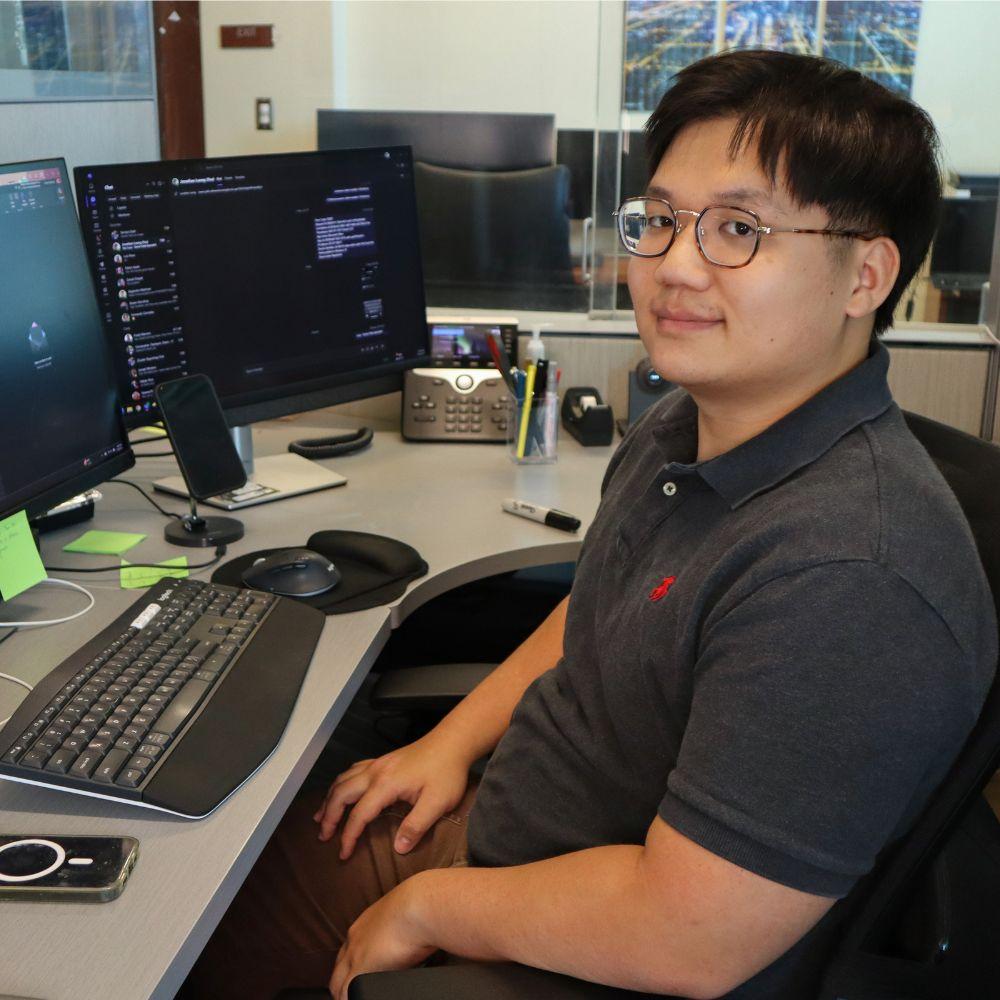 Image of IT Specialist seated at computer.